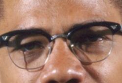 Malcolm X eye color