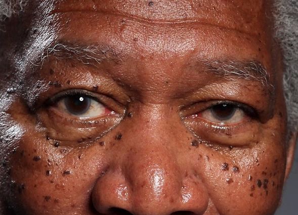 Morgan Freeman eye color