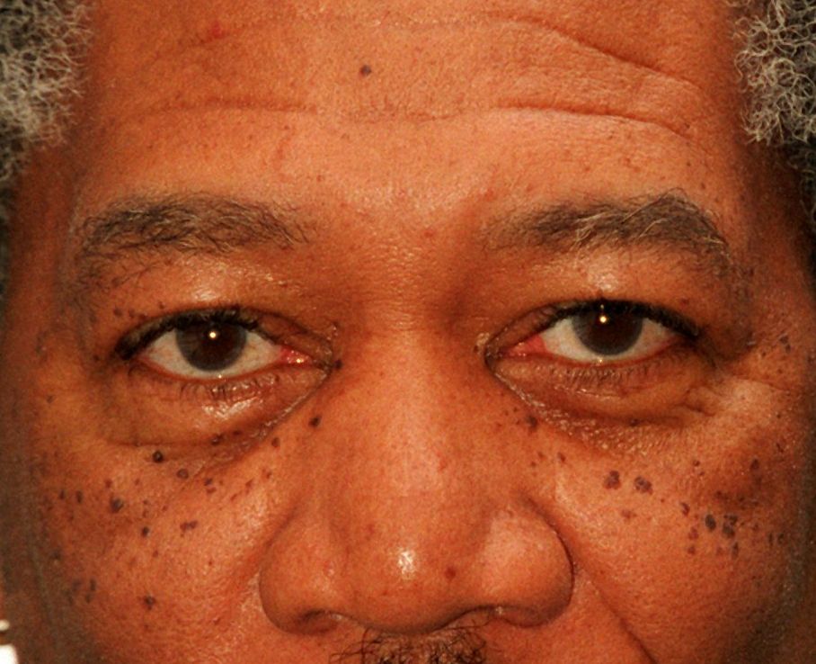 Morgan Freeman eye color