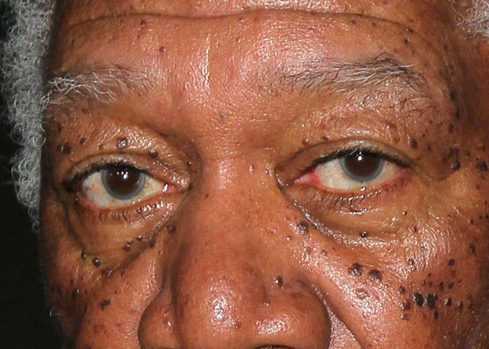 Morgan Freeman eye color