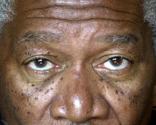 Morgan Freeman eye color