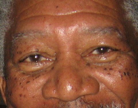 Morgan Freeman eye color